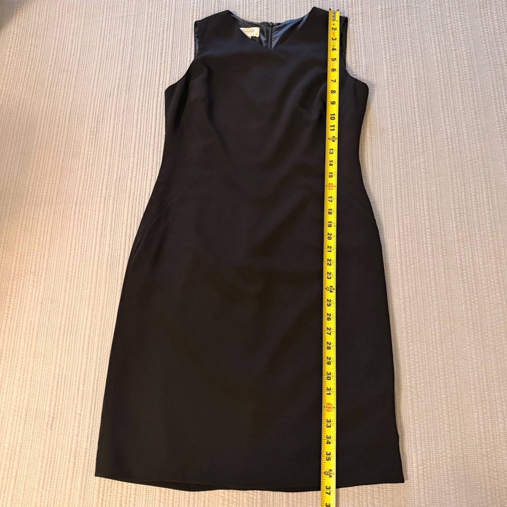 Talbots Women's Black Sleeveless V-Neck Sheath Dress Pocketless Lined Size 6P - Picture 6 of 8